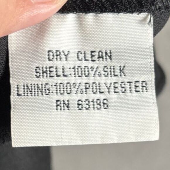 Vintage Talbots Petites Silk Chiffon Dress PXS Polka Dot AOP Faux Wrap Fit Flare - Picture 14 of 14